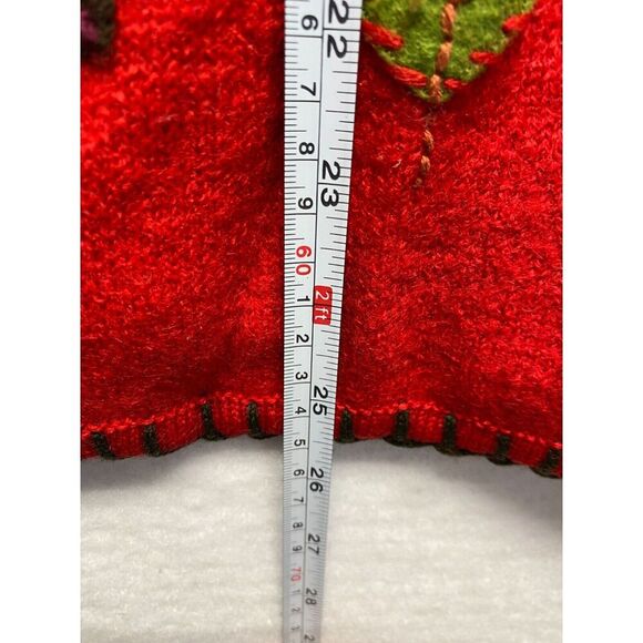 Marisa Christina Christmas Vest 100% Wool Patchwork EUC XL - Picture 7 of 7